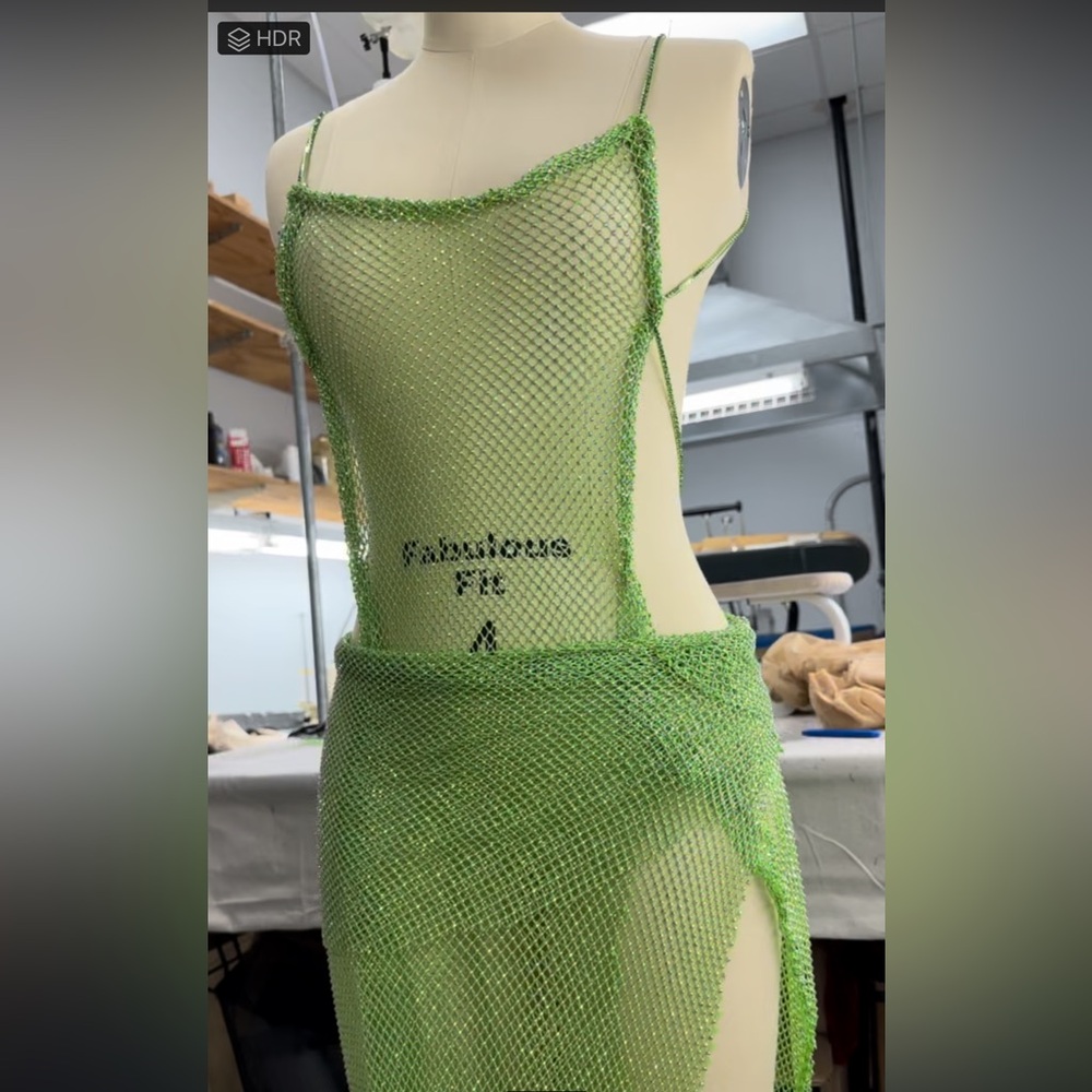 Handmade Green Dress inspired by May Mashiah